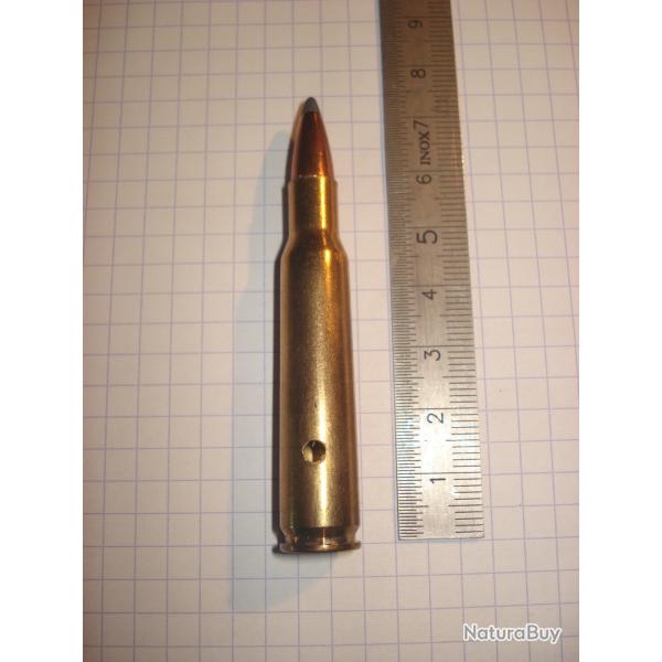 une cartouche de 7mm mauser neutralise ogive demi blinde tui perc amorce percute