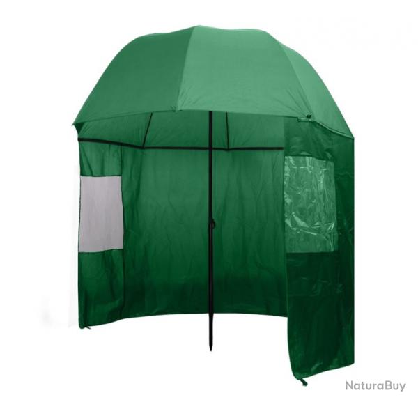 Parapluie de pche vert 300x240 cm acier polyester impermable pratique facile protection polyvalent