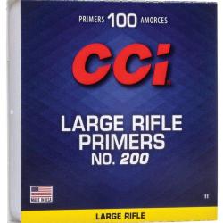 AMORCES CCI - LARGE RIFLE PRIMER - CCI 200 - La boite de 100 unités