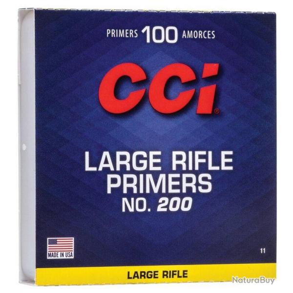 AMORCES CCI - LARGE RIFLE PRIMER - CCI 200 - La boite de 100 units