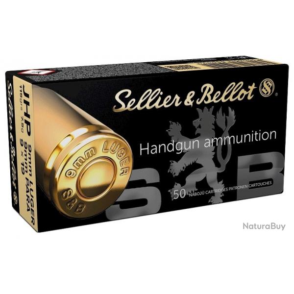 Munitions SELLIER BELLOT cal.9x19 JHP 115gr 7.5g PAR 250