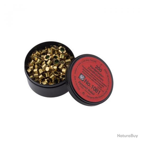 Amorces à poudre noire RWS 1081 pour fusil 4 ailettes 6.12 mm