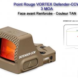 Point Rouge VORTEX Defender-CCW - 3 MOA - Couleur TAN