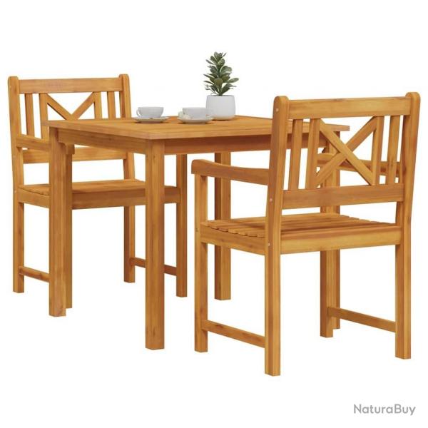 Ensemble de jardin , 3 pices en bois d'acacia.