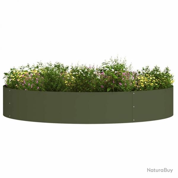Pot Vert Olive Vert olive Mtal Grand Durable Cylindrique