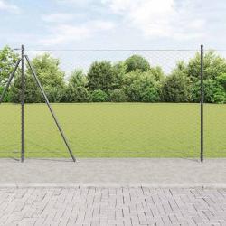 Clôture Hexagonale Grise 1,6x25 m Acier