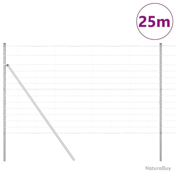 Clture 1.4x25 m en acier galvanis