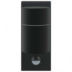 Applique Murale avec Détecteur de Mouvement Noir Acier Inoxydable IP44