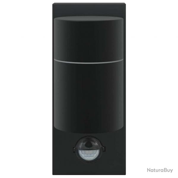 Applique Murale avec Dtecteur de Mouvement Noir Acier Inoxydable IP44