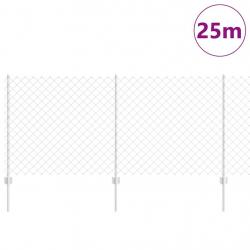 Set de clôture de jardin Ensemble de 2 Acier galvanisé 25 x 1 m