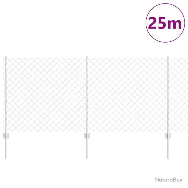 Set de clture de jardin Ensemble de 2 Acier galvanis 25 x 1 m