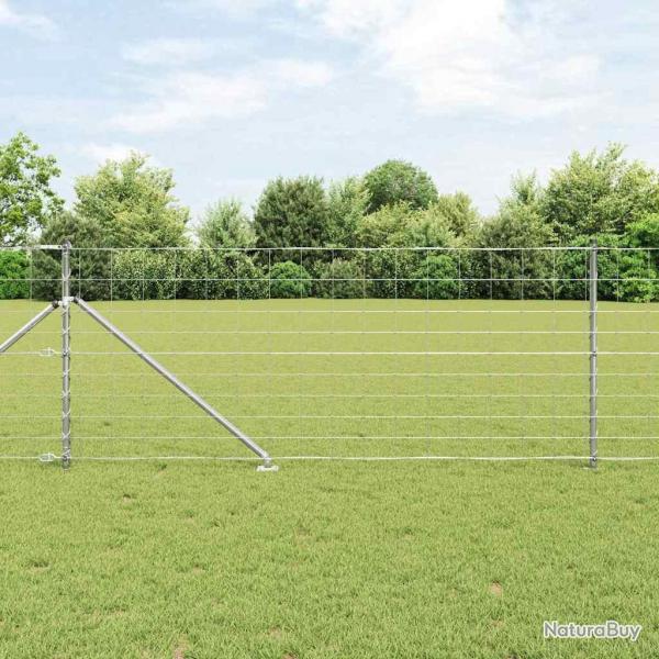 Clture de champ 1x25 m en acier galvanis
