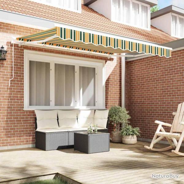 Tissu de remplacement pour store cadre 3.5x2.5 m vert et jaune