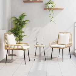 Ensemble de salle à manger pour jardin avec oreiller 3 pcs