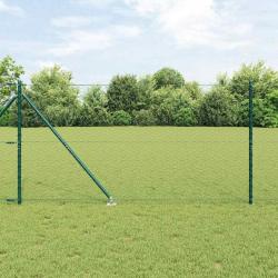 Ensemble de Clôture 2 unités Vert Acier 25 x 1,2 m Durable