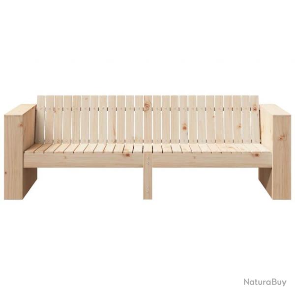 Canap de jardin 3 places Naturel Bois de pin massif Moyen