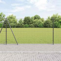 Clôture Euro avec 13 poteaux à bride, 1.2 x 25 m, en acier galvanisé