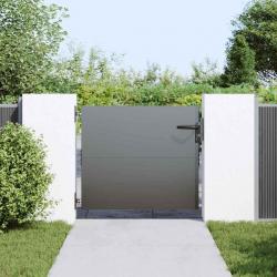 Porte de Jardin Noir 105 x 100 cm Acier peint par poudre