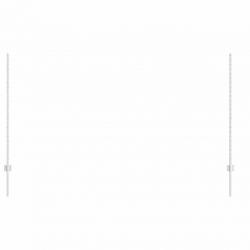 Poteaux de clôture 44 pcs Argent 50 x 1.4 m Acier galvanisé