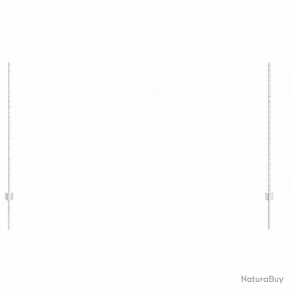 Poteaux de clture 44 pcs Argent 50 x 1.4 m Acier galvanis