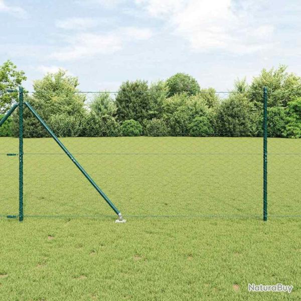 Clture hexagonale verte 1.2x10 m en acier