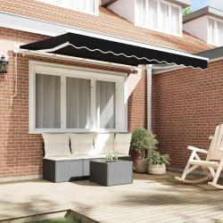 Tissu de remplacement d'auvent pour cadre de 3,5 x 2,5 m noir