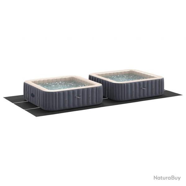 Housse de Piscine Rectangulaire Noire Polythylne 640 x 321 cm