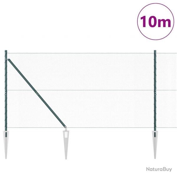 Clture hexagonale verte 1.2x10 m en acier
