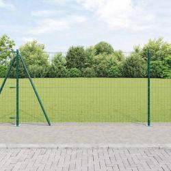 Clôture Euro avec 7 poteaux latéraux 1,2 x 10 m en acier galvanisé
