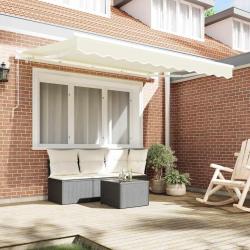 Tissu de Remplacement pour Auvent pour Cadre 3.5x2 m Crème