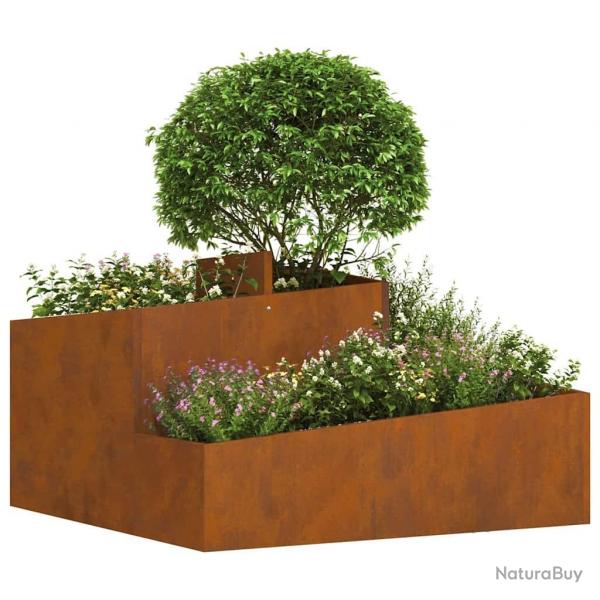 Planteur 80x80x50 cm en acier rsistant aux intempries