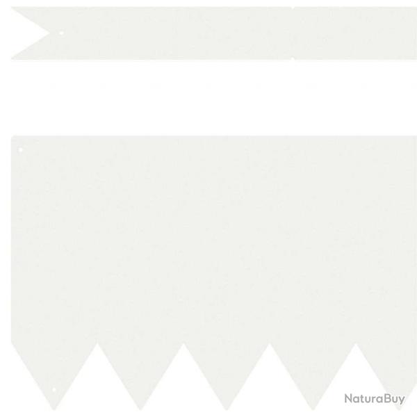 Bordures de Jardin 20 pcs Blanches 100x0.5x20 cm Acier
