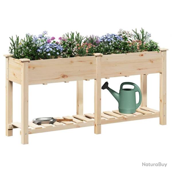 Jardinire avec Grilles 161x43x76 cm Bois Massif de Sapin