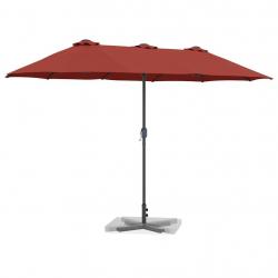 Parasol de jardin Couleur terre cuite 380 x 196 x 235 cm