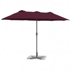 Parasol de jardin Rouge bordeaux 380 x 196 x 235 cm