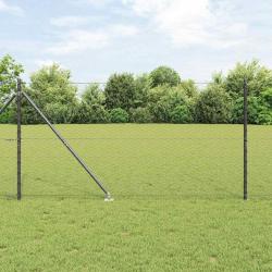 Clôture Hexagonale Grise 1,2x10 m Acier