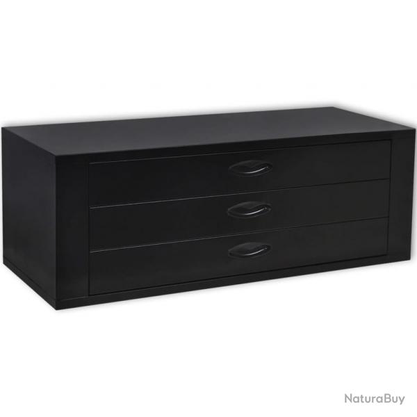 Coffre  outils mtallique 3 tiroirs Noir