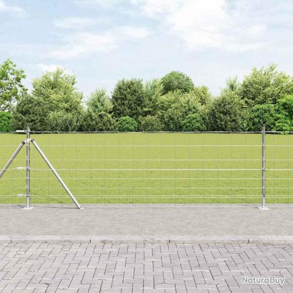 Clture de champ 0,8 x 25 m, acier galvanis