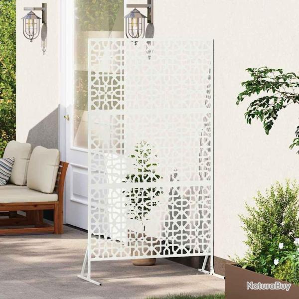 cran de confidentialit - Blanc, 100x50x180 cm, Acier