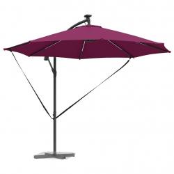Parasol banane à mât déporté Rouge bordeaux 294 x 294 x 248 cm
