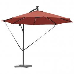 Parasol banane à mât déporté Couleur terre cuite
