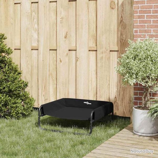 lit pour chien surlev Noir Tissu Oxford et Acier