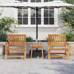 Chaises de jardin , 2 pièces, 76 x 67 x 73,5 cm, en bois d'acacia massif.