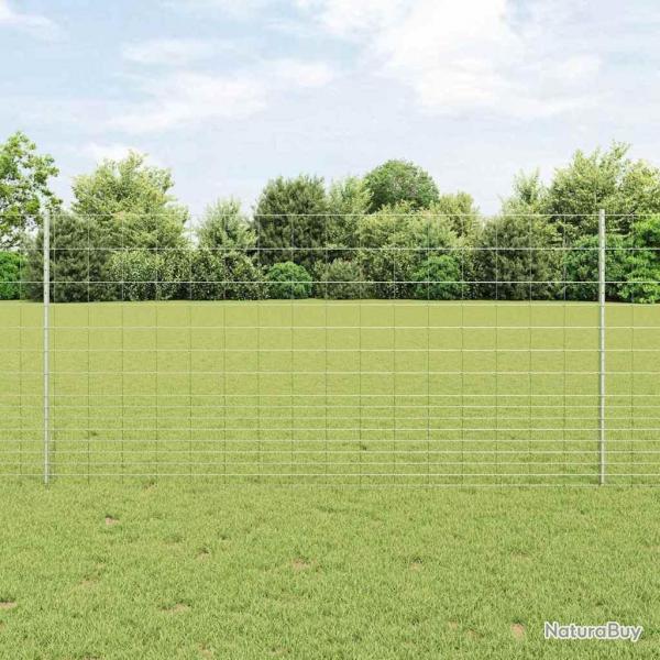 Poteaux de Clture 22 pcs U-Channel 120 cm Acier Galva