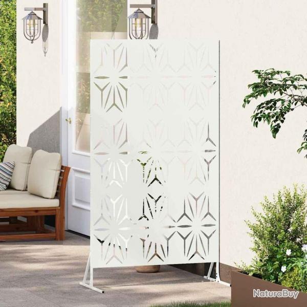 cran de confidentialit blanc 100x50x180 cm en acier.