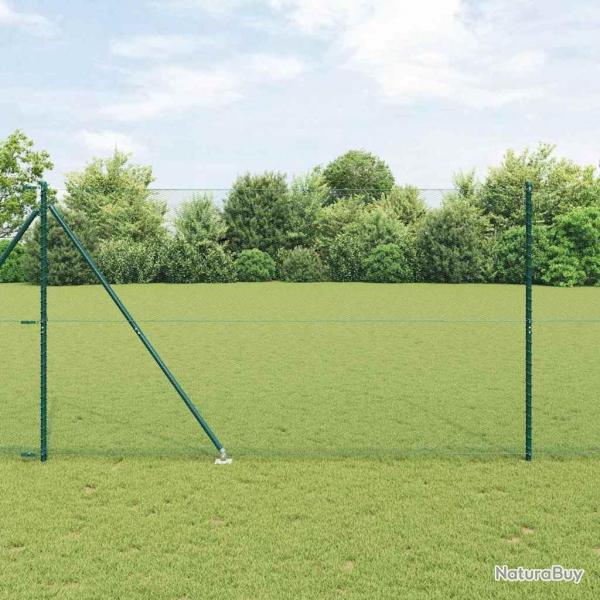 Clture hexagonale verte 1,5x10 m acier
