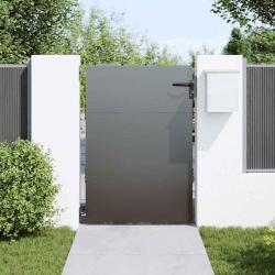 Porte de Jardin Noir 105 x 150 cm Acier peint par poudre