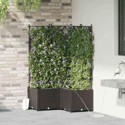 Jardinières de jardin 1 pc Marron 80 x 80 x 142 cm Plastique