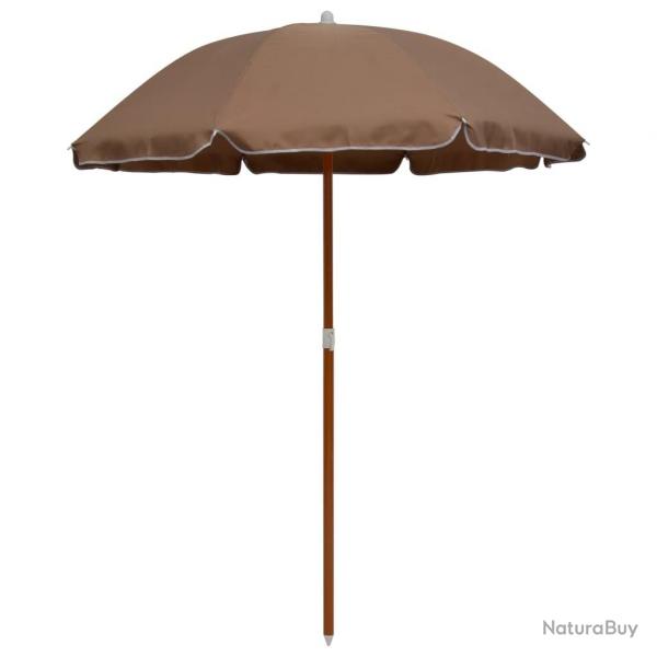 Parasol de jardin avec mt en acier 180 cm taupe
