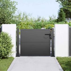 Porte de Jardin Noir 100 x 100 cm Acier peint par poudre